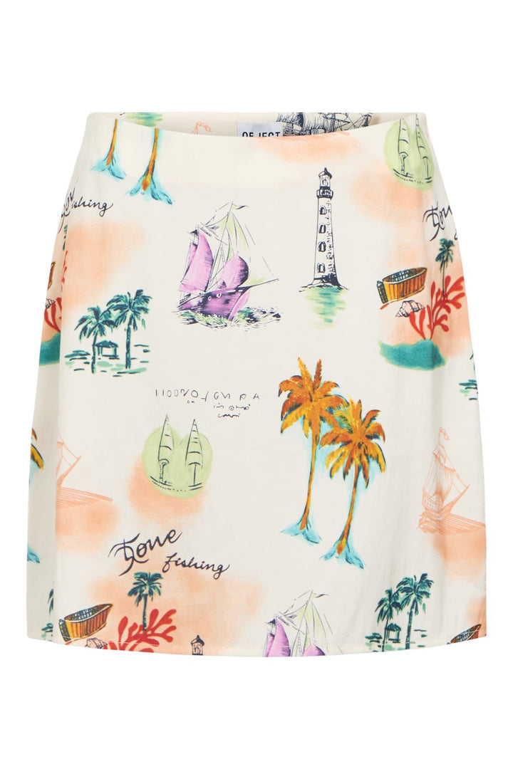 Object - Objdinah Short Skirt 139 - 4809275 Sandshell Multi Color
