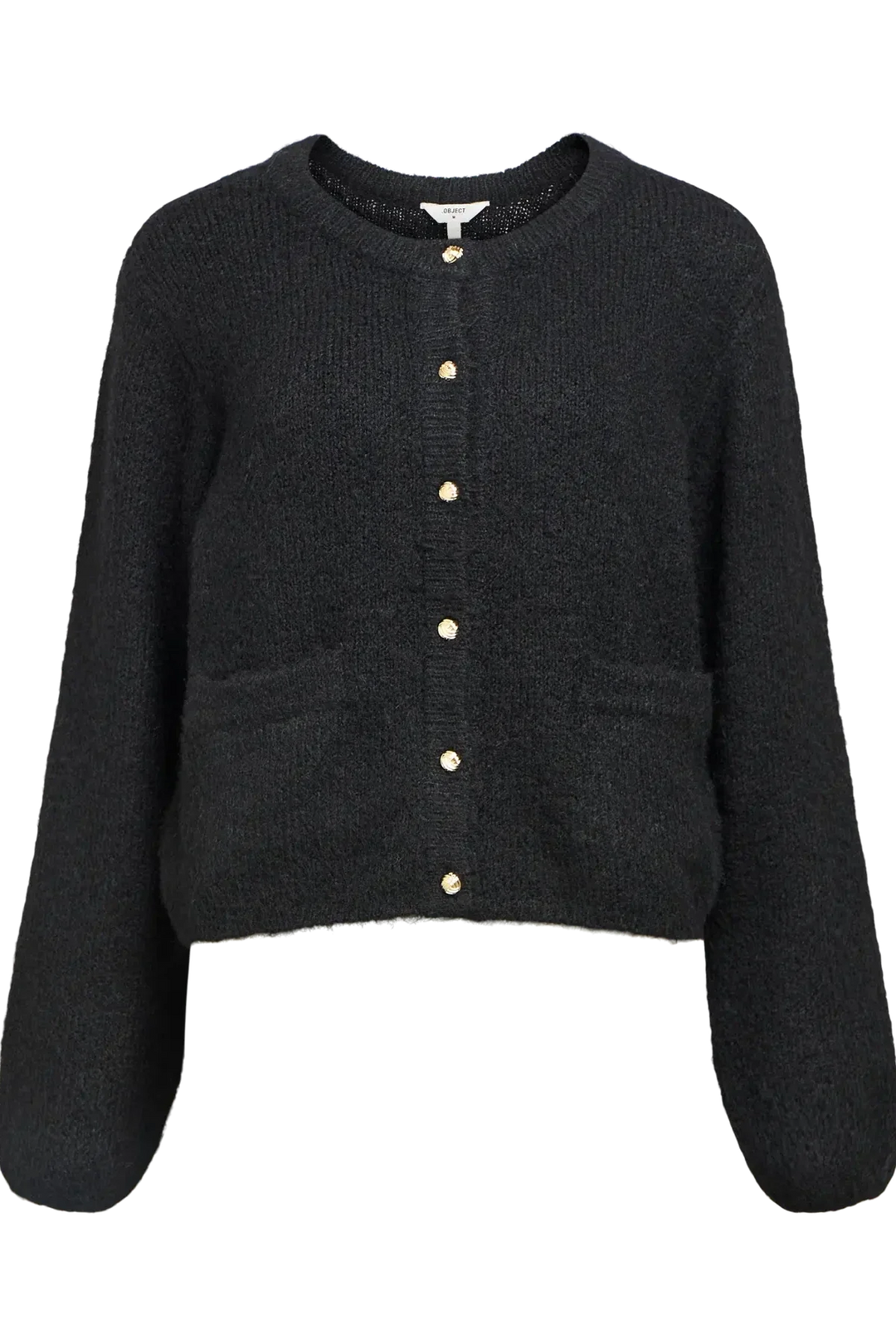 Object - Objsaggia Re L/S Knit Cardigan - 4789485 Black Cardigans