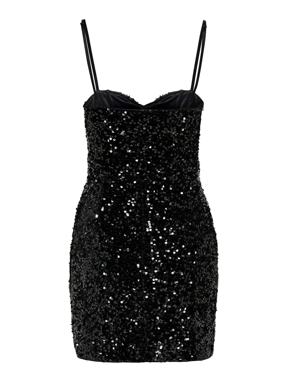 Only - Onlconfidence S/L Sequins Tube Dress - 4877654 Black Black Sequins Kjoler