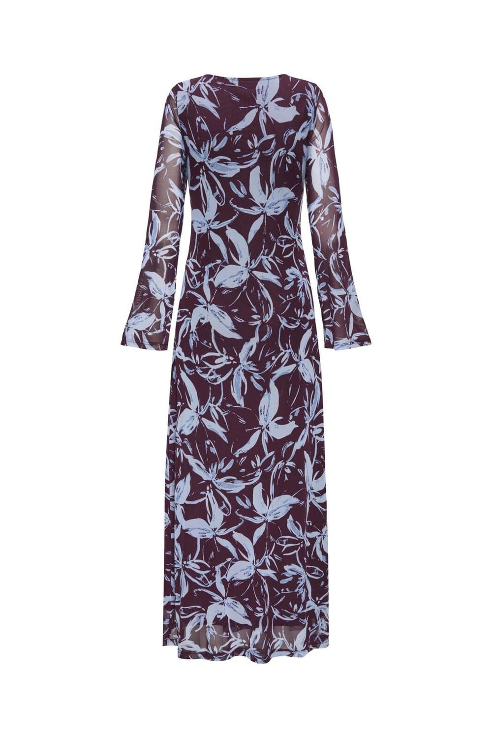 Only - Onlcyril Mesh L/S Ankel Dress - 4963719 Port Royale Blue Flowers