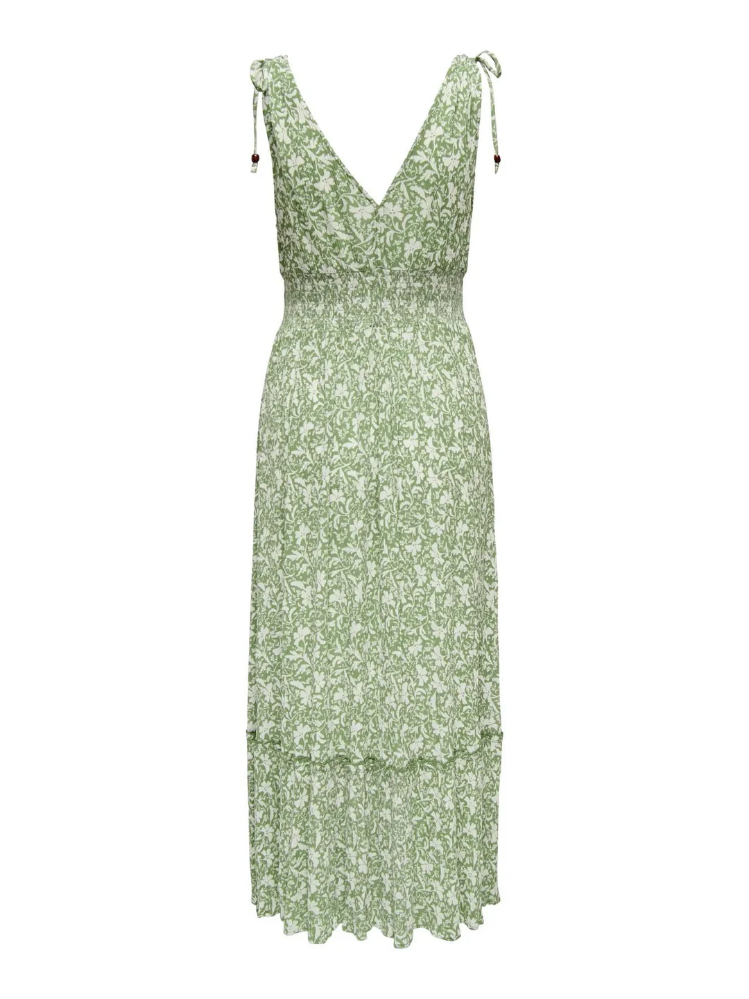 Only - Onlfernanda Life S/L Long Dress - 4865270 Hedge Green Nirra Flower Kjoler