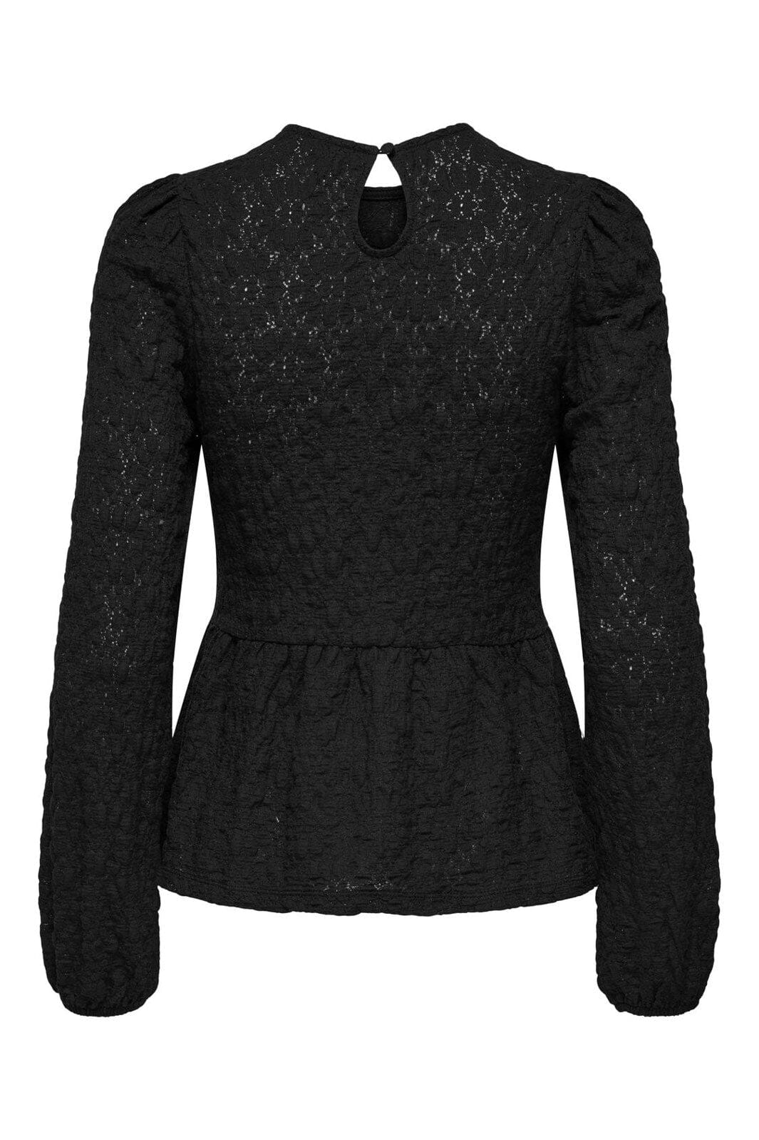Only - Onlgiavanna L/S Peplum Top - 4957158 Black