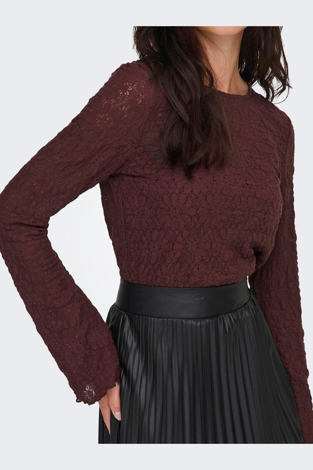Only - Onlgiavanna L/S Top - 4915832 Decadent Chocolate