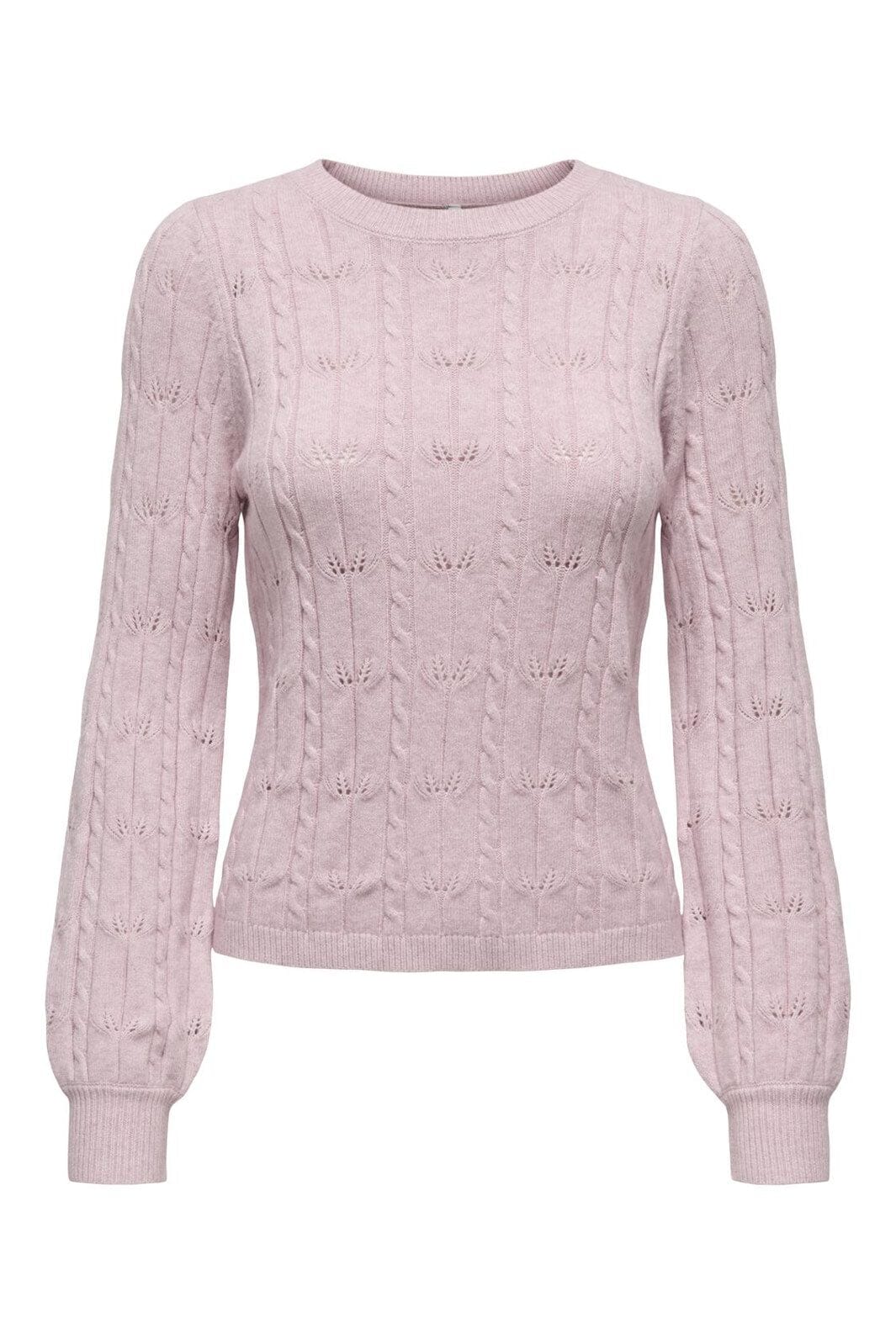 Only - Onlkatia Ls Structure O-Neck Pull Cc Knt - 4884484 Burnished Lilac Melange