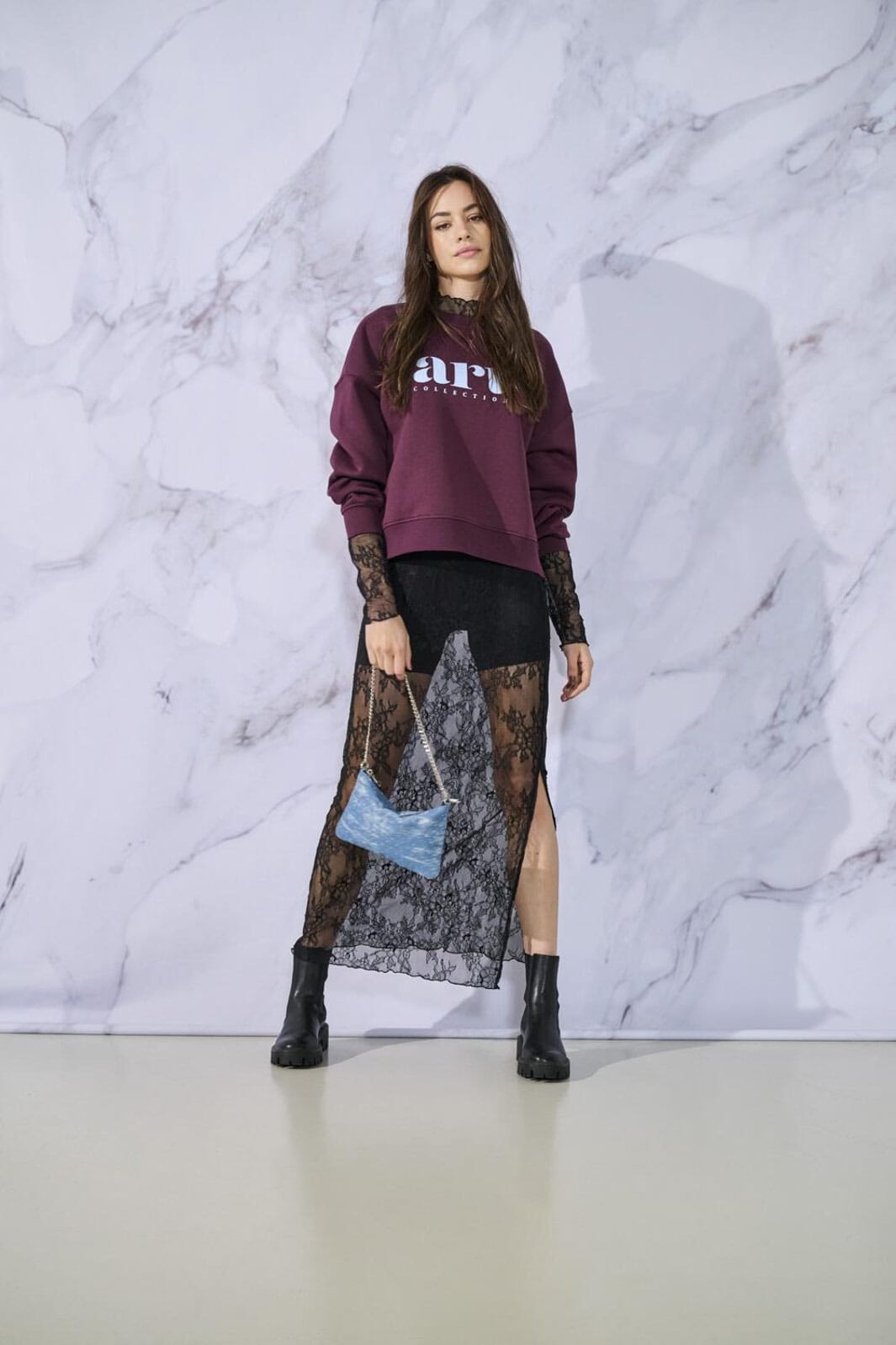 Only - Onllulu L/S Lace Dress - 4874856 Black