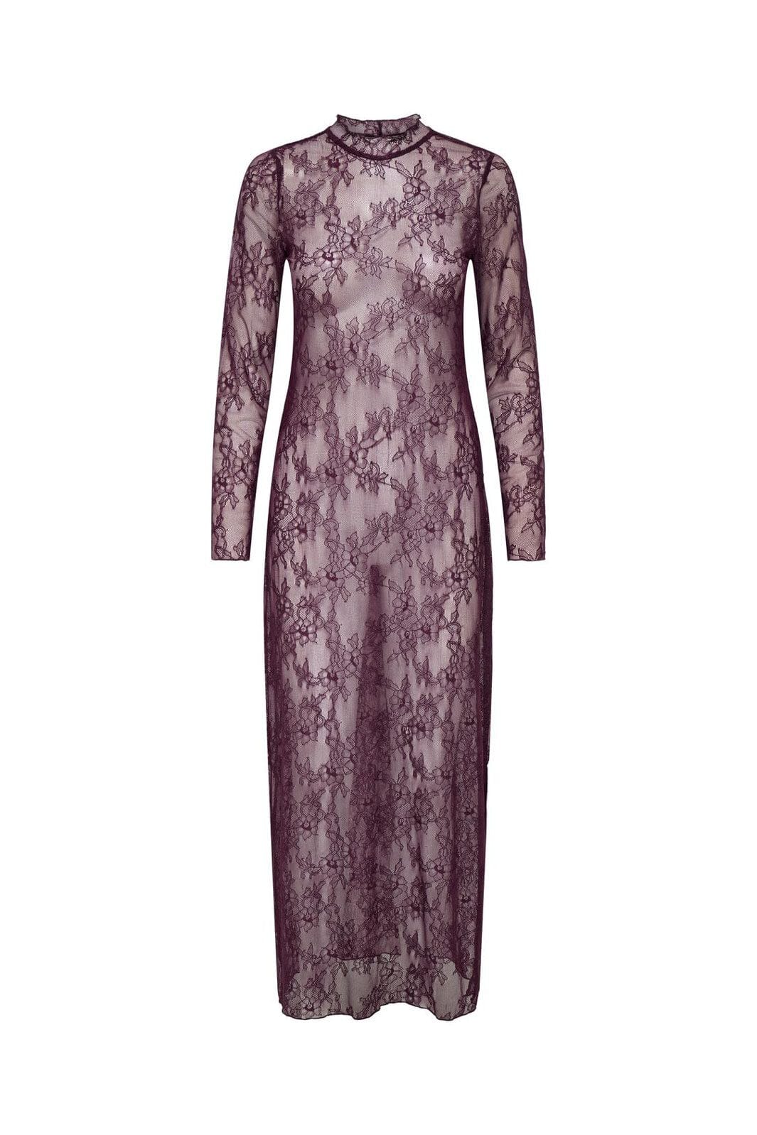 Only - Onllulu L/S Lace Dress - 4887101 Winetasting