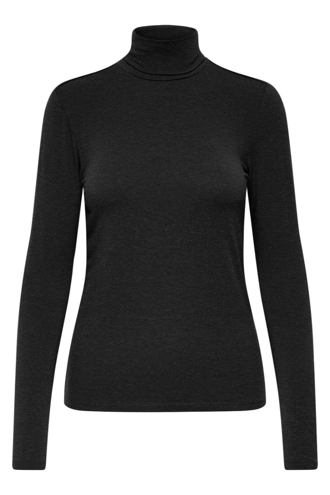 Only - Onlsia L/S Roll Neck Top Box - 4928791 Black Melange Bluser