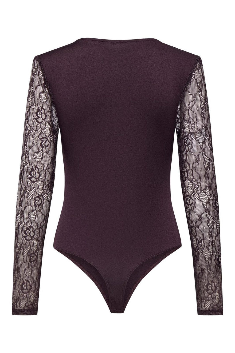 Only - Onlsia V-Neck L/S Lace Body Acc - 4870313 Winetasting