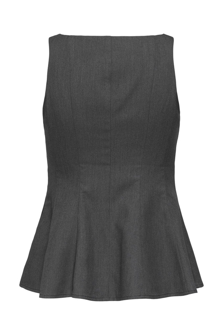 Only - Onlunita Life S/L Peplum Top Tlr Ox - 4978187 Dark Grey Melange