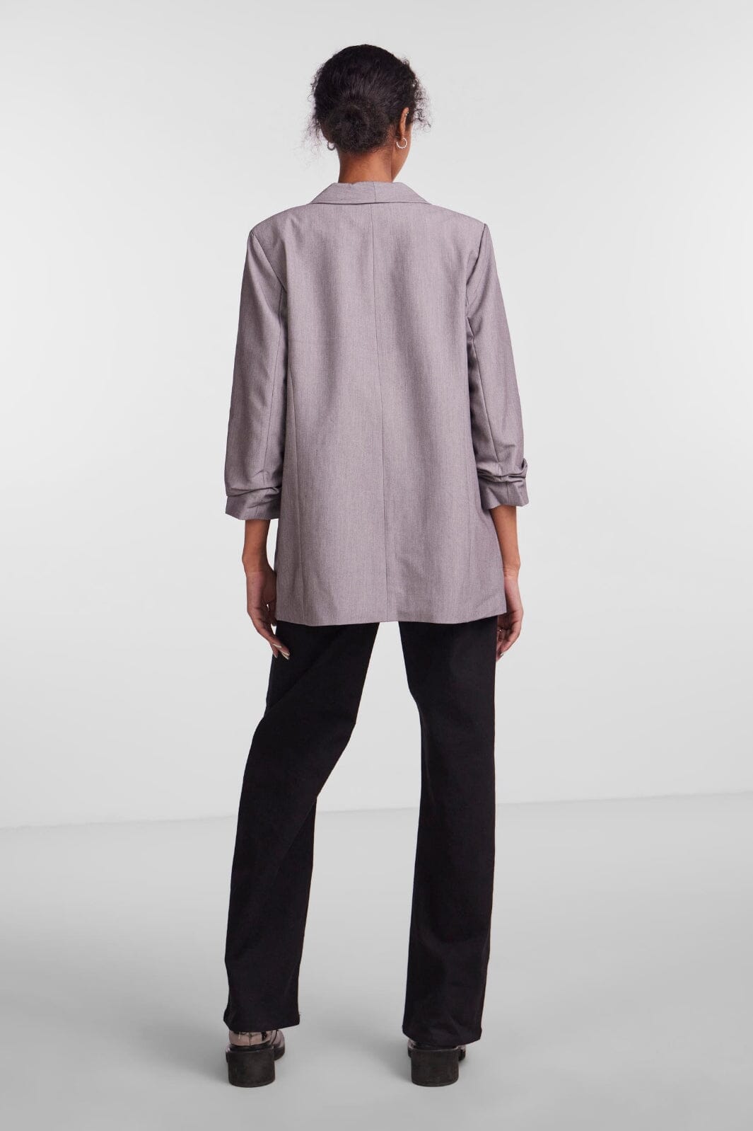 Pieces - Pcboss 3/4 Blazer - 3423753 Light Grey Melange Blazere