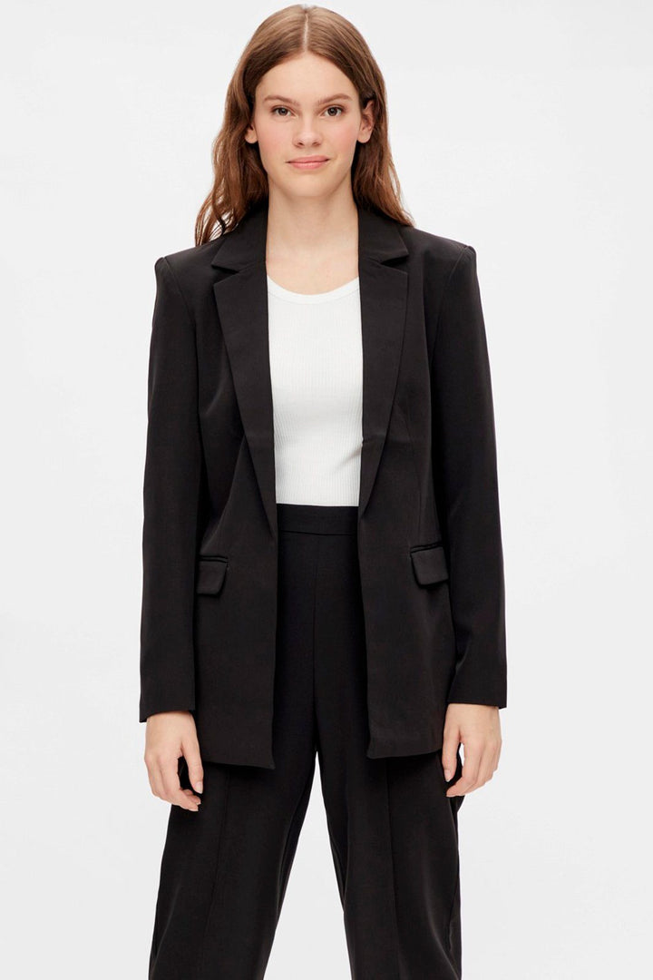 PIECES - PcBossy LS Loose Blazer - Black Blazer