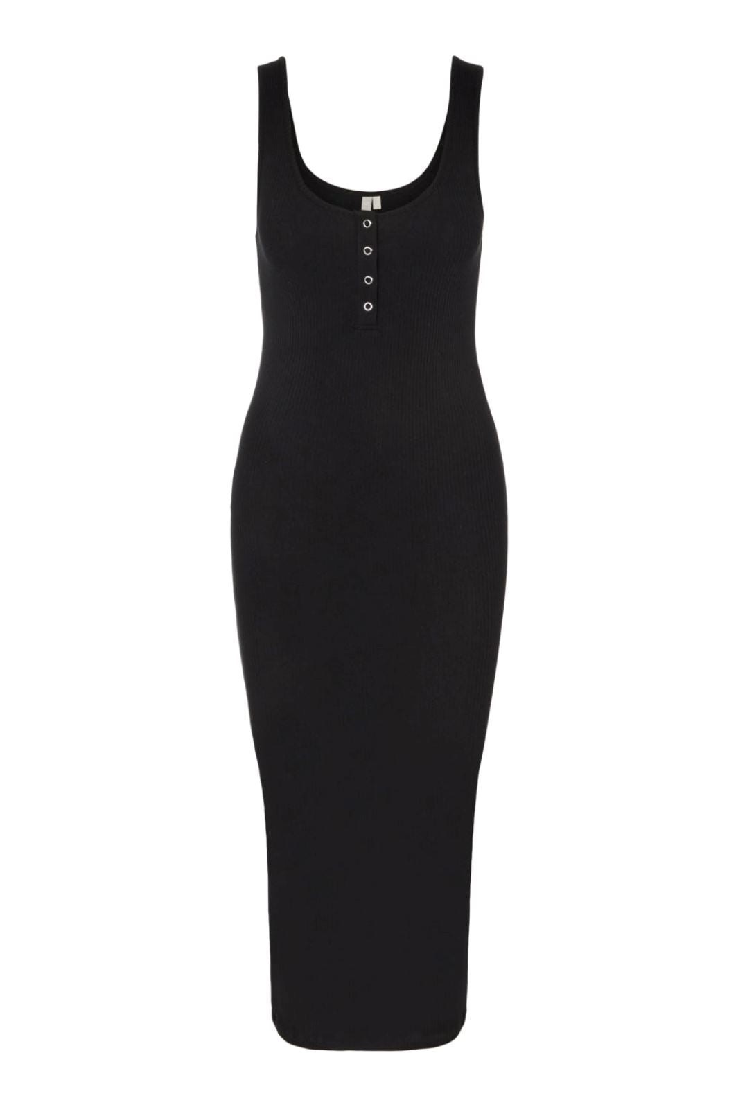 Pieces - Pckitte Tank Midi Dress - Black Kjoler