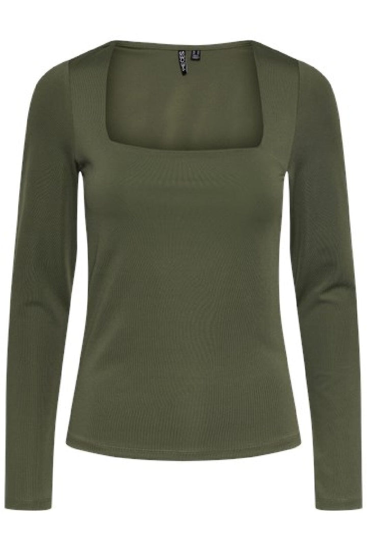 Pieces - Pcminni Ls Blouse Pb - 4558588 Deep Lichen Green Toppe