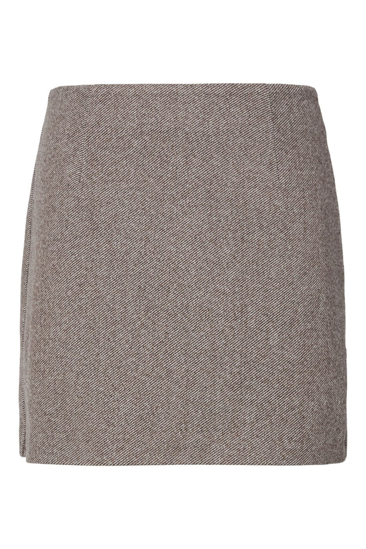 Pieces - Pcriley Mini Skirt - 4890068 Hot Fudge Melange