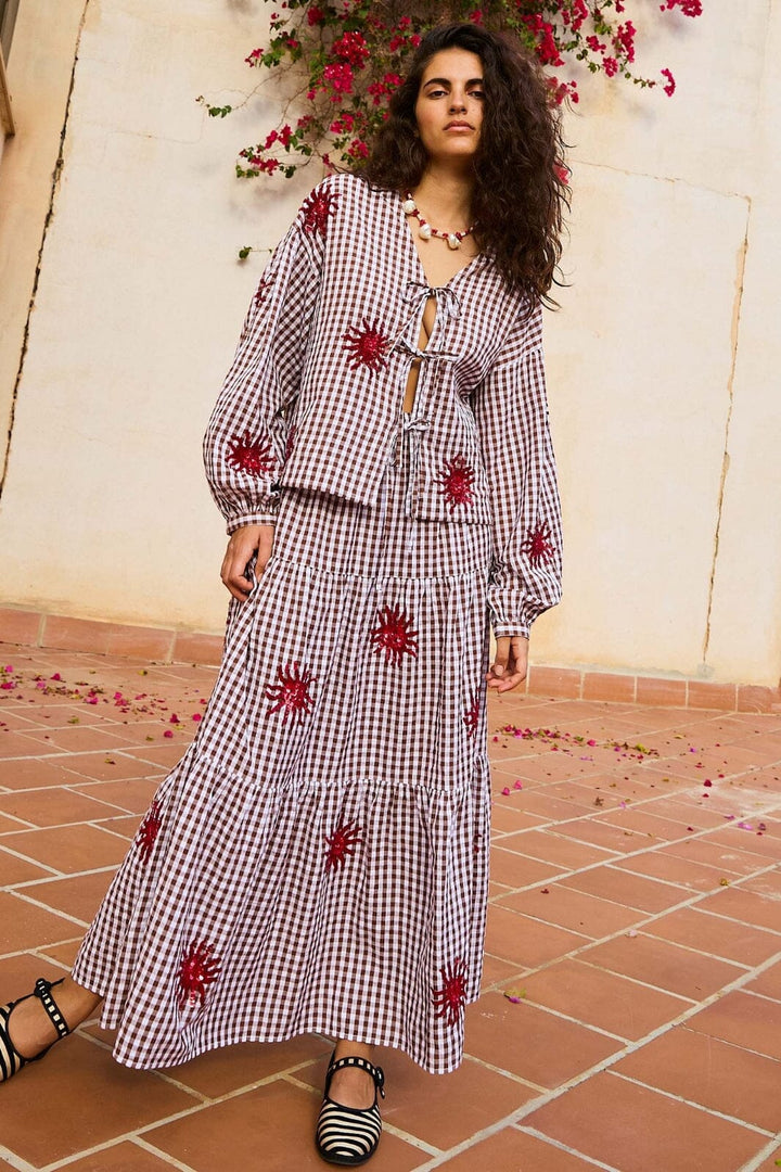 Sissel Edelbo - Nanette Skirt SE 1622 - Brown Checks