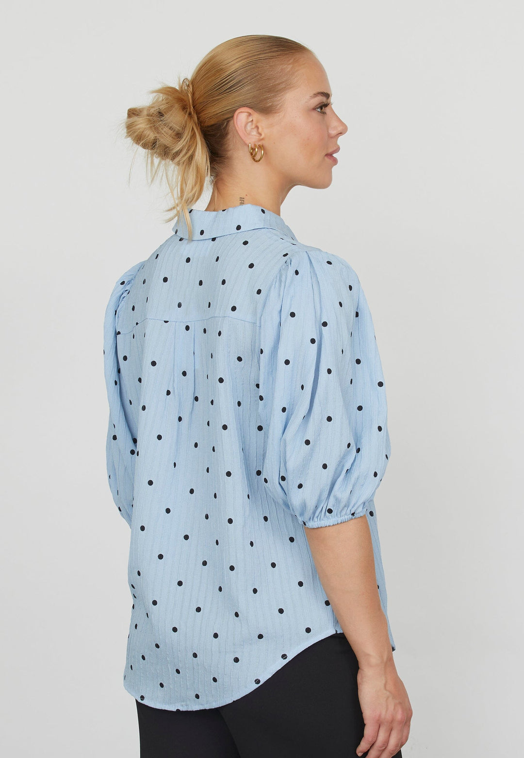 Sisters Point - Ella-Sh49 - 800 L. Blue/Black Skjorter