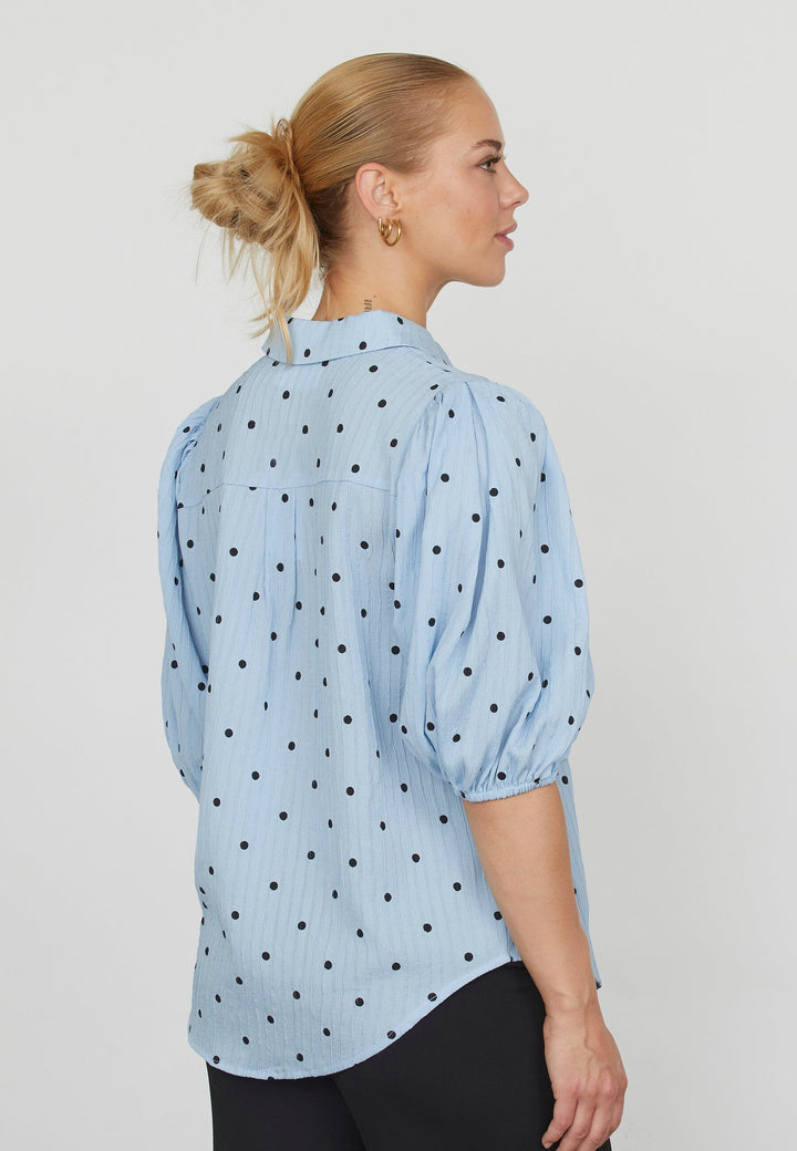 Sisters Point - Ella-Sh49 - 800 L. Blue/Black Skjorter