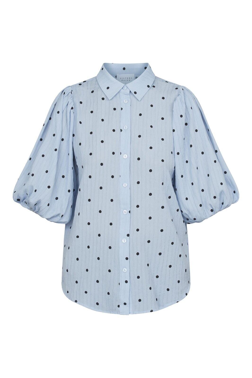 Sisters Point - Ella-Sh49 - 800 L. Blue/Black Skjorter
