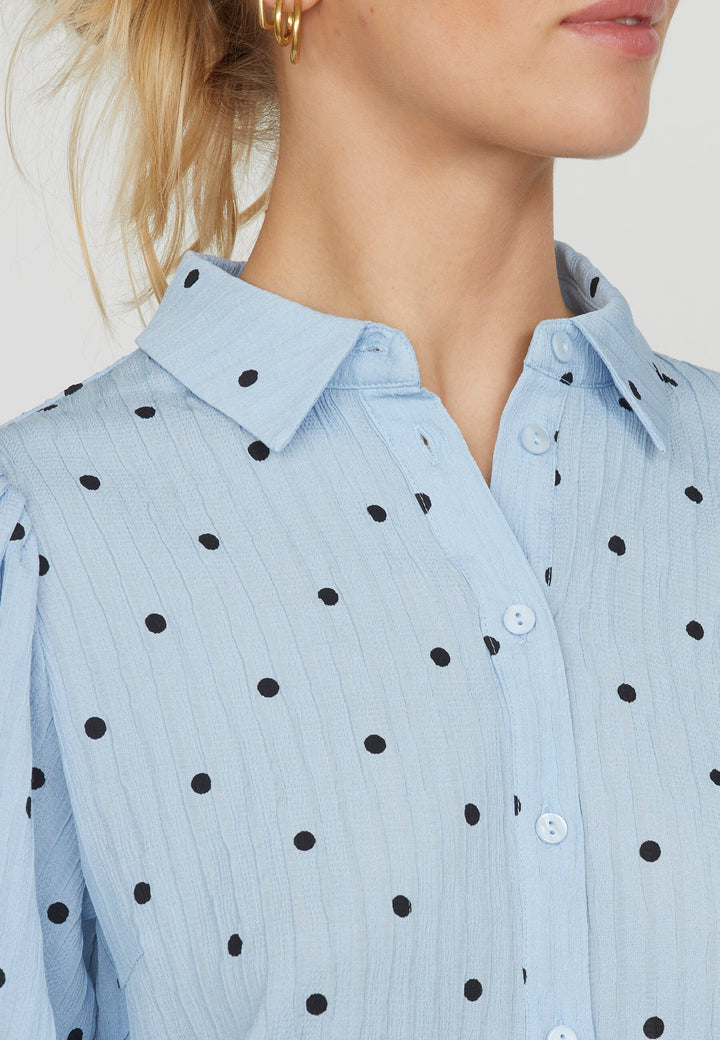 Sisters Point - Ella-Sh49 - 800 L. Blue/Black Skjorter