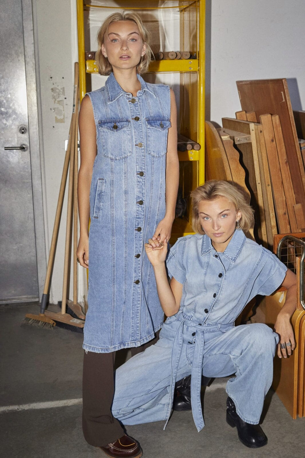 Sisters Point - Faisa-Dr 18951 - 903 - M. Denim Wash Kjoler