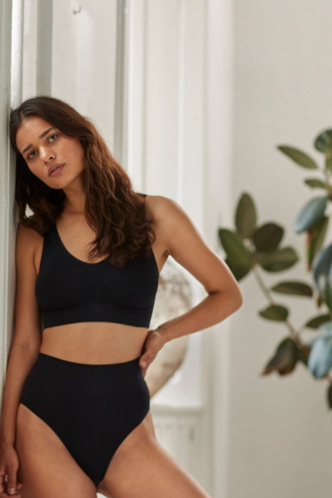 Soft basic - Haily High brief 2 pak - black Trusser