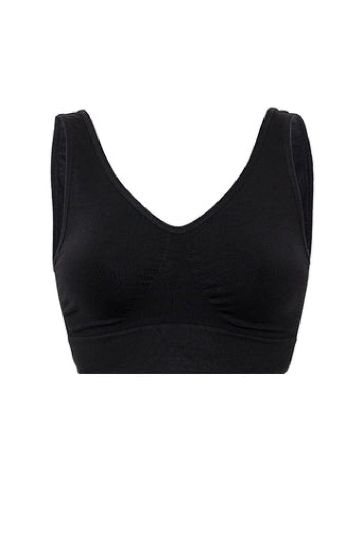 Soft basic - Soffi Bra top wide strap 2 pak - black BH