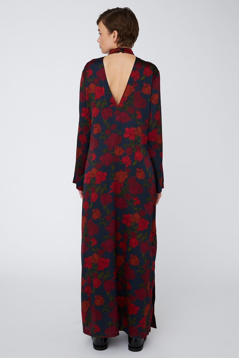 Stella Nova - Silk Dress Longsf53-4205 - 235 Flower Forest Kjoler