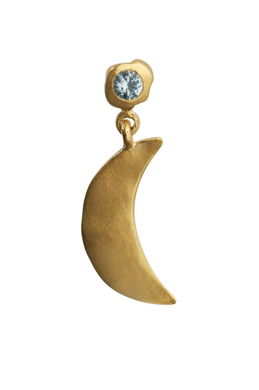 Stine A - Big dot Bella moon With Blue Lagune Stone- 1307-02 Øreringe