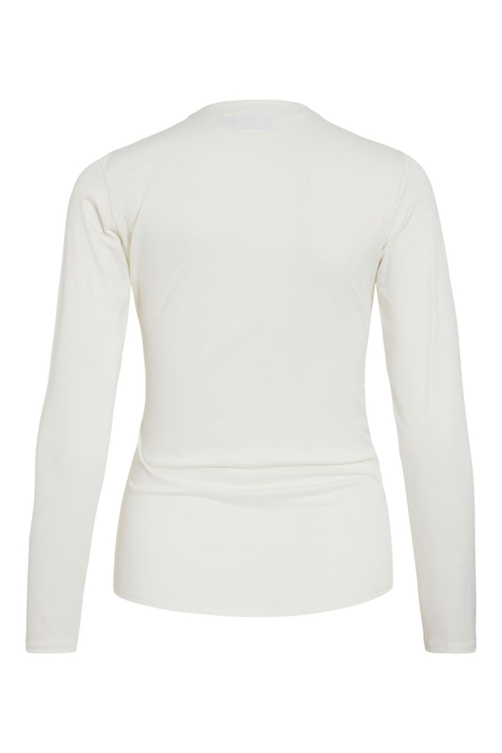 Vila - Vizurna Funnelneck L/S Top/R - 4864247 Cloud Dancer