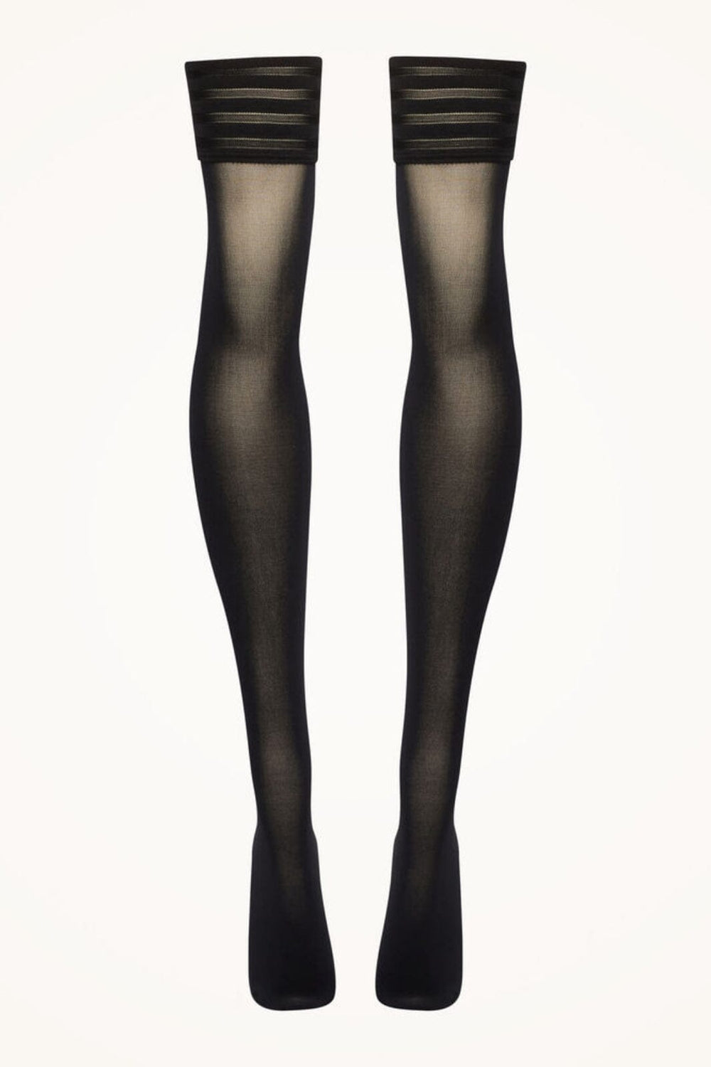 Wolford - Velvet De Luxe 50 Stay-up - 7005 Black Strømper