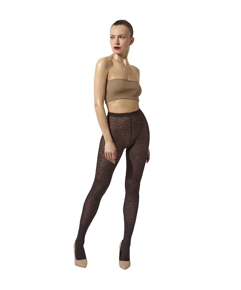 Wolford - Wdpantera Tights17658 - 4870 Dark Wood Strømpebukser