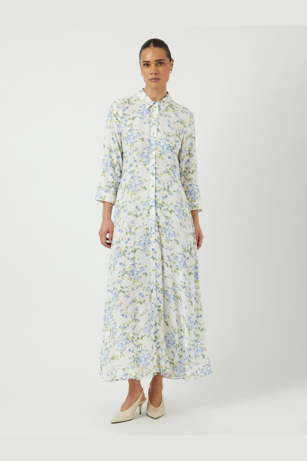 Y.A.S - Yassavanna Long Shirt Dress - 4745084 Star White Sumelli
