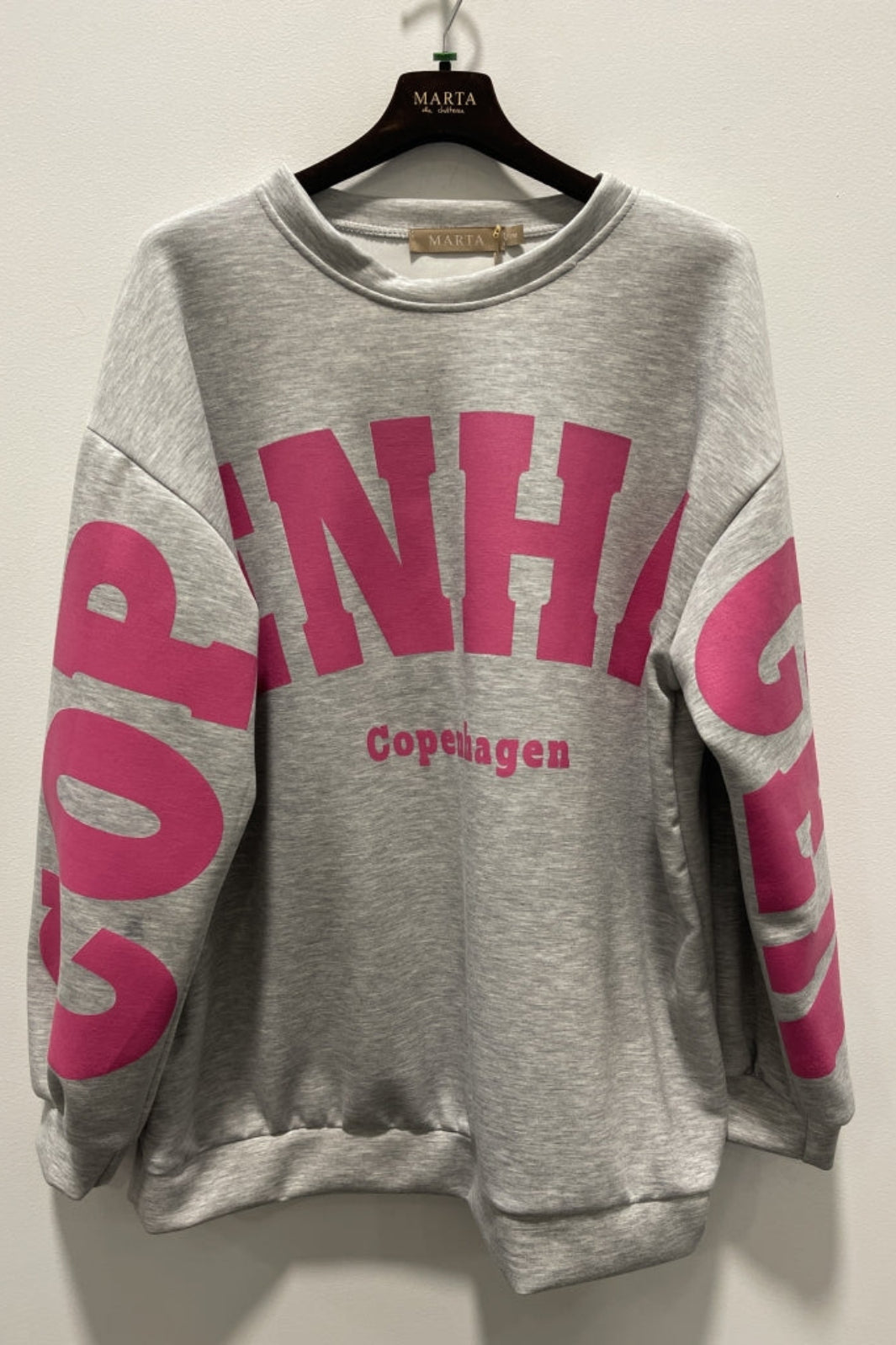 Marta Du Chateau - Mdchibiscus Sweatshirt 22659 - Grey/Pink