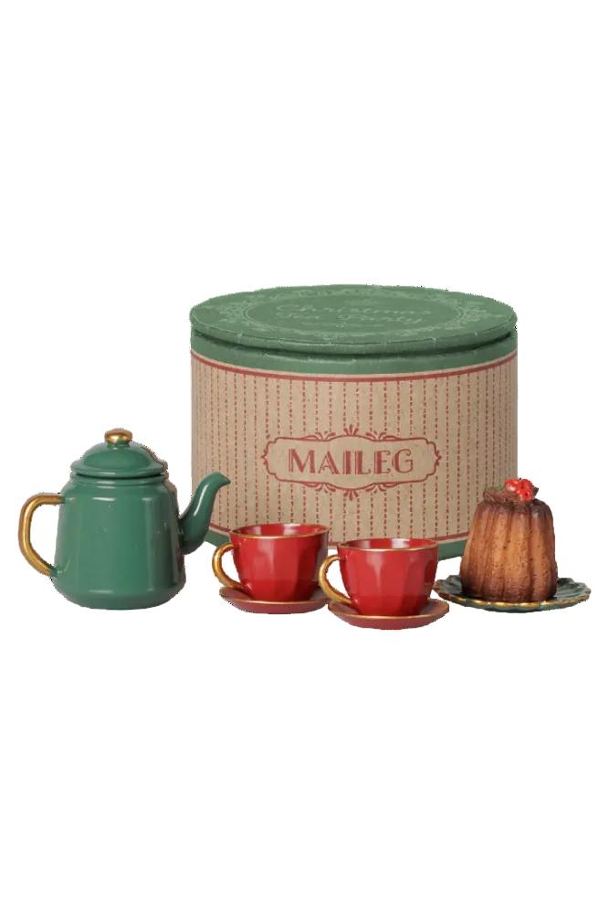 Maileg - Jule-Teselskab, Mus - RøD/GrøN - 14-6160-00
