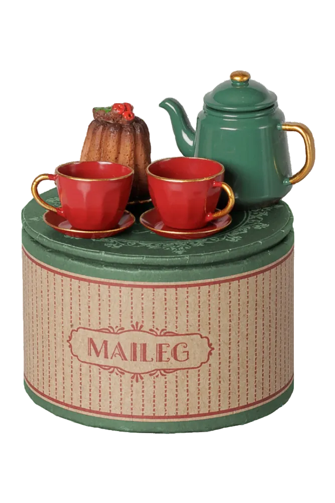 Maileg - Jule-Teselskab, Mus - RøD/GrøN - 14-6160-00