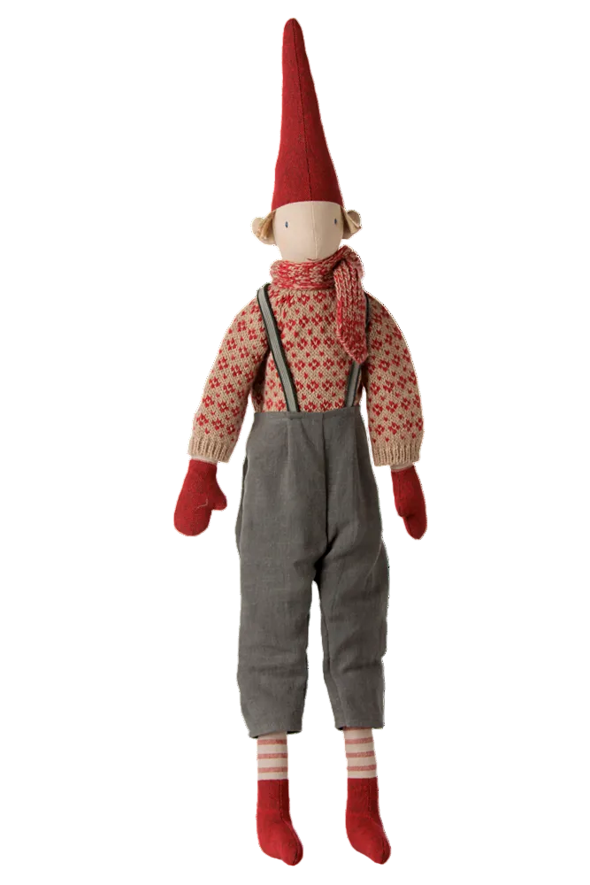 Maileg - Pixy, Str. 4 - Dreng - Strikket Sweater And TøRklæDe - 14-6443-00