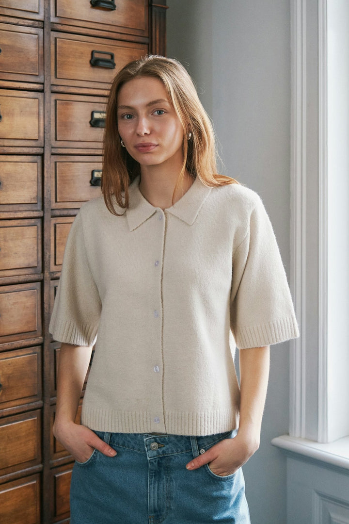 Neo Noir - Cunna Knit Blouse 166251 - 124 - Ivory