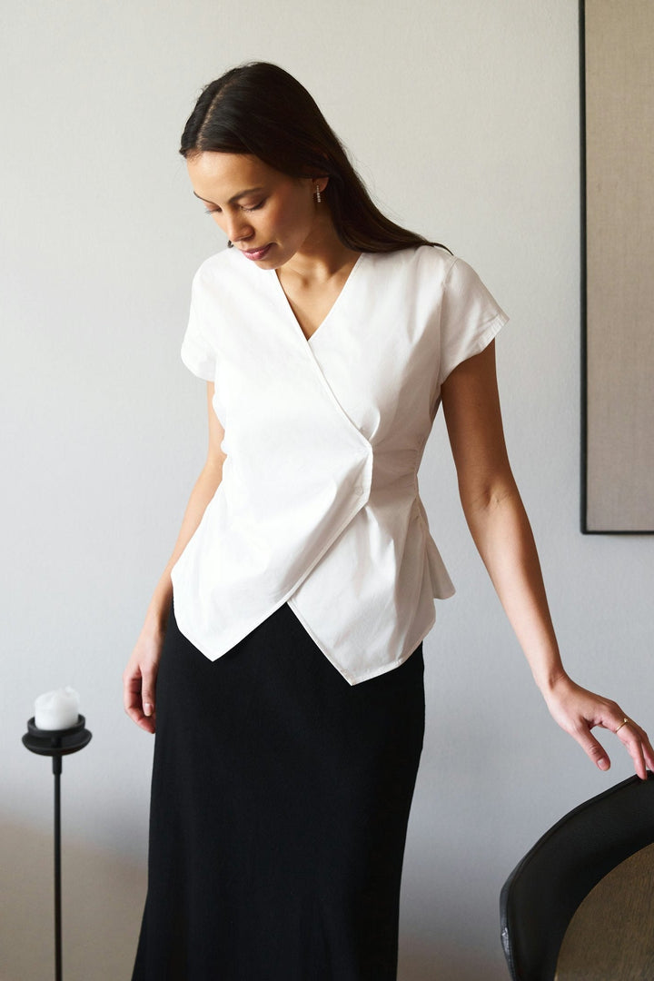 Neo Noir - Fidi Poplin Top 168088 - 120 - White