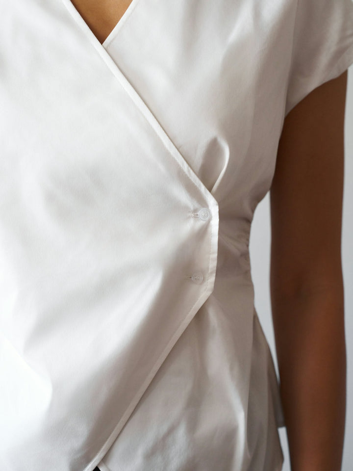 Neo Noir - Fidi Poplin Top 168088 - 120 - White