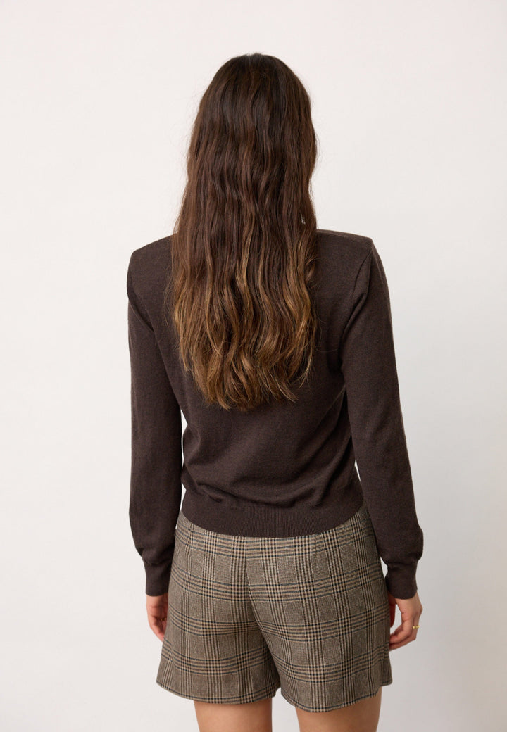 Co´Couture - Corycc Padded Polo Knit 500212 - 20003 - Dark Brown