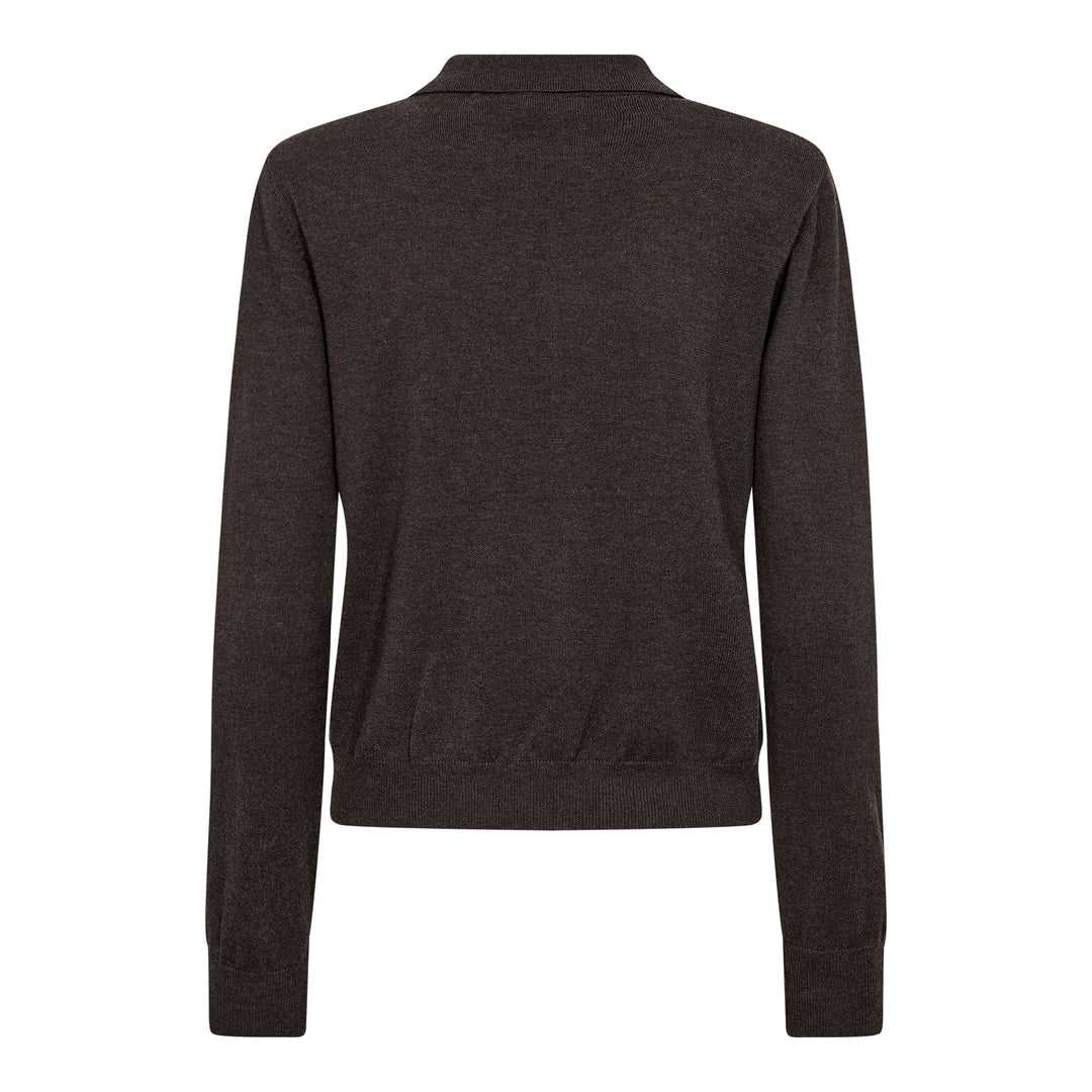 Co´Couture - Corycc Padded Polo Knit 500212 - 20003 - Dark Brown