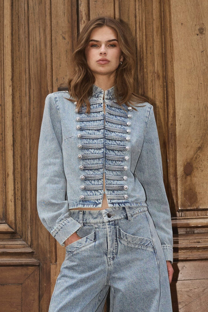 Co´Couture - Jacksoncc Officer Denim Jacket 500800 - 45007 - Bleach Denim
