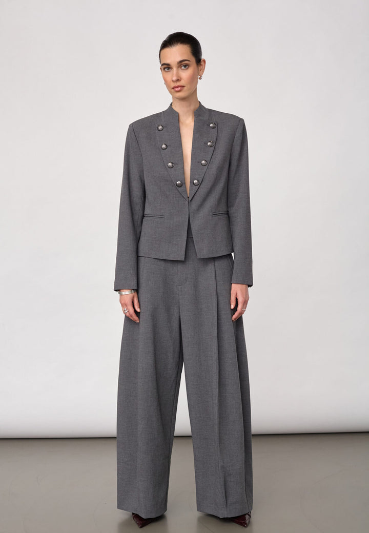Co´Couture - Priscillacc Pleat Barrel Pant 500824 - 65003 - Mid Grey