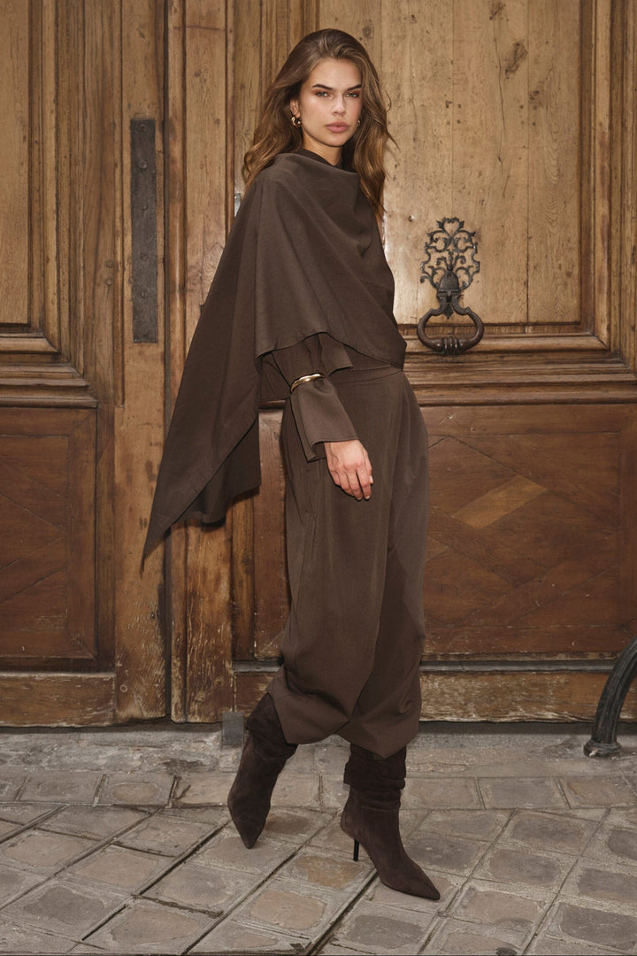 Co´Couture - Melvacc Cape Shirt 500838 - 20002 - Brown