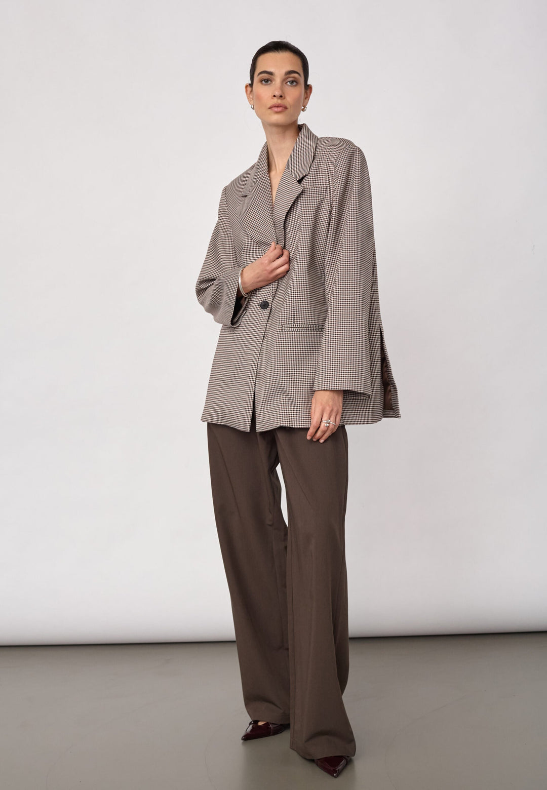 Co´Couture - Midacc Check Power Blazer 500845 - 10060 - Bone - Brown