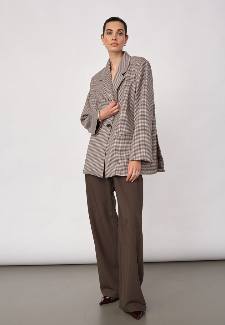 Co´Couture - Midacc Check Power Blazer 500845 - 10060 - Bone - Brown