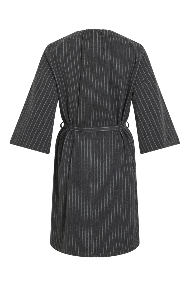 Vila - Vinicca 3/4 Dress - 4891341 Dark Grey Melange