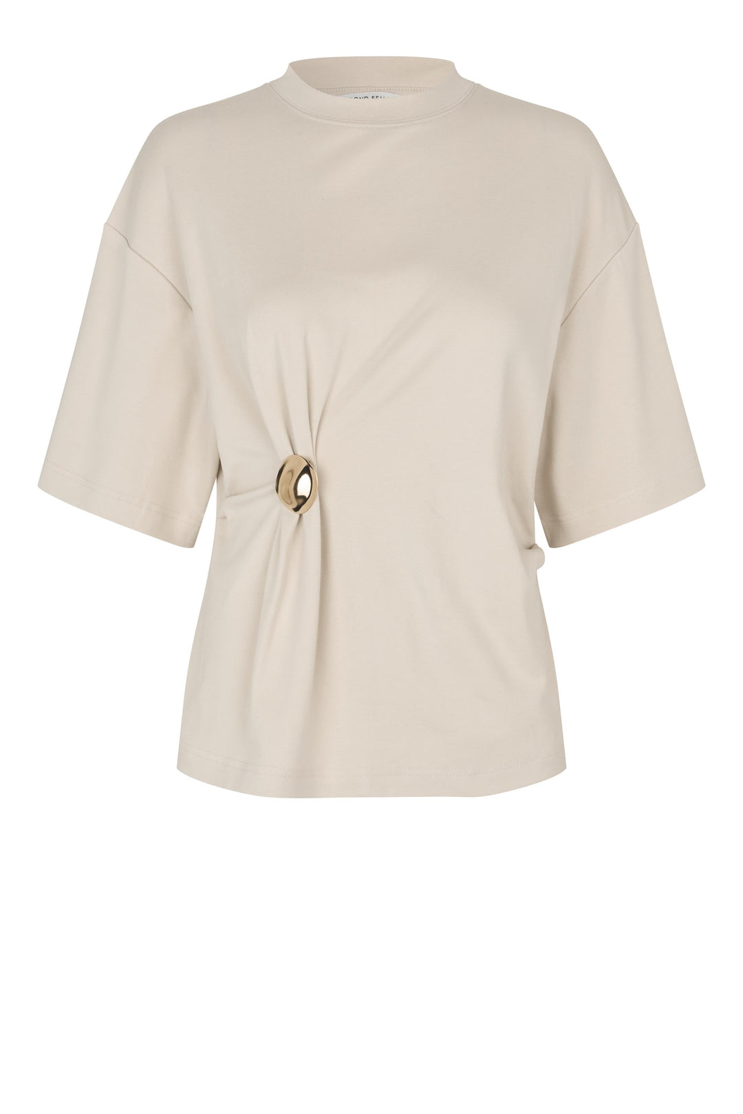 Second Female - Enora Brooch Tee 60432 - 0512 Soft Beige