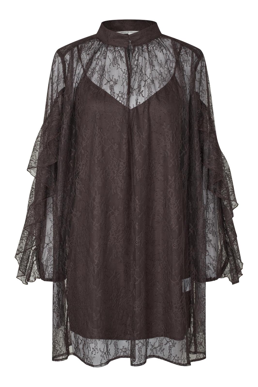 Second Female - Sybell Lace Dress 60508 - 6150 Chocolate Torte