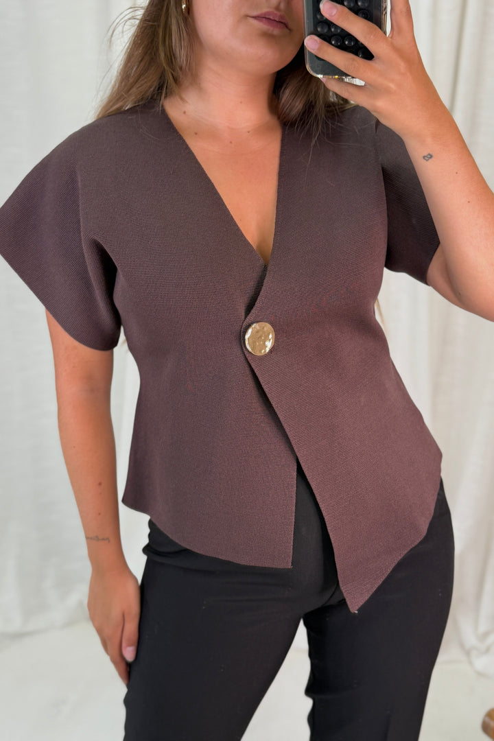A-bee - Daria Top - Chocolate